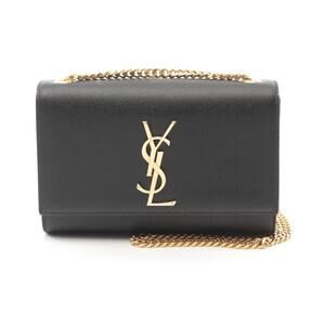 Saint Laurent Paris Kate Shoulder Bag Leather Black